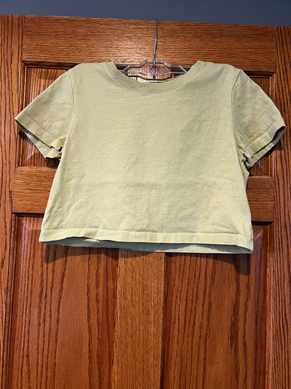 Urban Outfitters Pale Green Cropped Tee